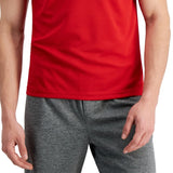 ID Ideology Men's Birdseye Mesh V Neck T Shirt Red Size Medium