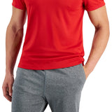 ID Ideology Men's Birdseye Mesh V Neck T-Shirt Red Size XX-Large