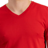 ID Ideology Men's Birdseye Mesh V Neck T-Shirt Red Size XX-Large