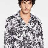 INC International Concepts Men's Printed Satin Pajama Top Black Size X-Large