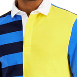 Club Room Men's Regular Fit Colorblocked Stripe Rugby Shirt White Size XX-Large