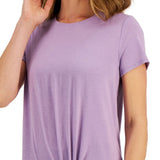 ID Ideology Women's Purple Knot Front T Shirt Size Small