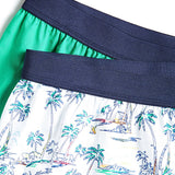 Club Room Men's 2 Pk Tropical & Solid Boxer Shorts White