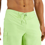 Club Room Men's Solid Quick Dry 9 Board Shorts Green Size Small