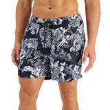 INC International Concepts Men's Zebra 5 Board Shorts Black Size X-Large