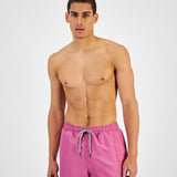 INC International Concepts Men's Regular Fit Quick Dry Solid 5 Swim Trunks Pink