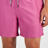 INC International Concepts Men's Regular Fit Quick Dry Solid 5 Swim Trunks Pink
