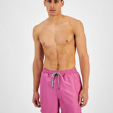 INC International Concepts Men's Regular Fit Quick Dry Solid 5 Swim Trunks Pink