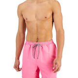 INC International Concepts Men's Regular Fit Quick Dry Solid 5 Swim Trunks Pink Size X-Large