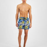 INC International Concepts Men's Palm Leaves 5 Board Shorts Blue Size XX-Large