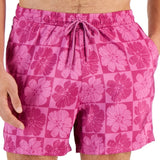 INC International Concepts Men's Blooms 5 Board Shorts Pink Size Large