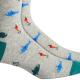 Club Room Men's Fishing Crew Socks Gray Size Regular