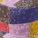 Sun + Stone Men's Paisley Patchwork Bucket Hat Purple Size Regular