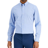 Club Room Men's Slim Fit Collar Button Down Shirt Blue Size Large
