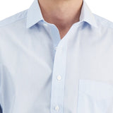 Club Room Men's Regular Fit Cotton Stripe Dress Shirt Blue Size 17.5X34X35