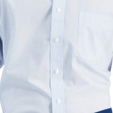 Club Room Men's Regular Fit Cotton Stripe Dress Shirt Blue Size 17.5X34X35