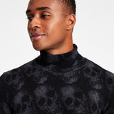 INC International Concepts Men's Billie Regular Fit Wool Turtleneck Sweater Black Size Small