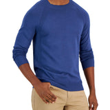 Alfani Men's Ribbed Trim Pullover Crewneck Sweater Blue Size X-Large