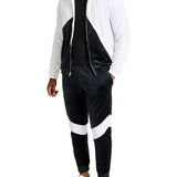 INC International Concepts Men's Velour Colorblock Track Jacket White Size X-Small