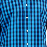 Club Room Men's Short Sleeve Plaid Shirt Blue Size XXX-Large