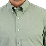 Club Room Men's Slim Fit 4 Way Stretch Solid Dress Shirt Green Size Small