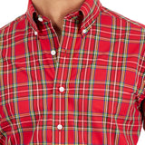 Club Room Men's Regular Fit Cotton Dress Shirt Red Size 17X36X37