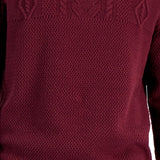 Club Room Men's Cable Knit Chunky Turtleneck Sweater Red Size Small
