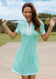 Basketweave Short Sleeve Sport Dress