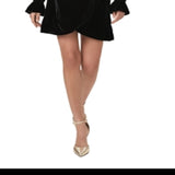 Paige Ysabel Velvet Mini Dress Black