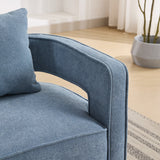 Anthology Upholstered Swivel Chair with Open Back and Removable Pillow