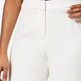 Kasper Women's Straight Leg Modern Crepe Dress Pants White Size 4