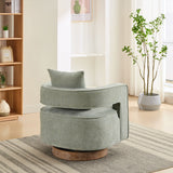 Anthology Upholstered Swivel Chair with Open Back and Removable Pillow