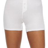 Calvin Klein Women's Pure Ribbed Boyshort Boxers White Size X-Large