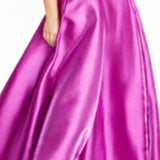 B.Darlin Women's Shine Cage Back Ball Gown Pink Size 9-10