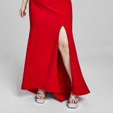 B Darlin Junior's Off The Shoulder Lace Up Gown Red Size 5-6