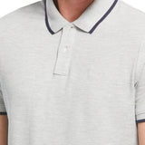 Perry Ellis Men's Tipped Collar Solid Polo Shirt Gray Size X-Large