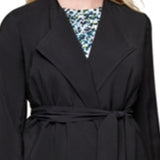 DKNY Women's Tie-Front Topper Jacket Black Size 6 Petite