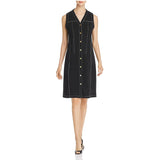Donna Karan New York Sleeveless Contrast-Stitch Dress