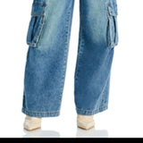 Blanknyc Cargo Jeans in Over Limit Blue