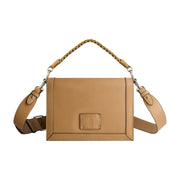 Tommy Bahama Debossed Logo Flat Messenger Bag, Tan