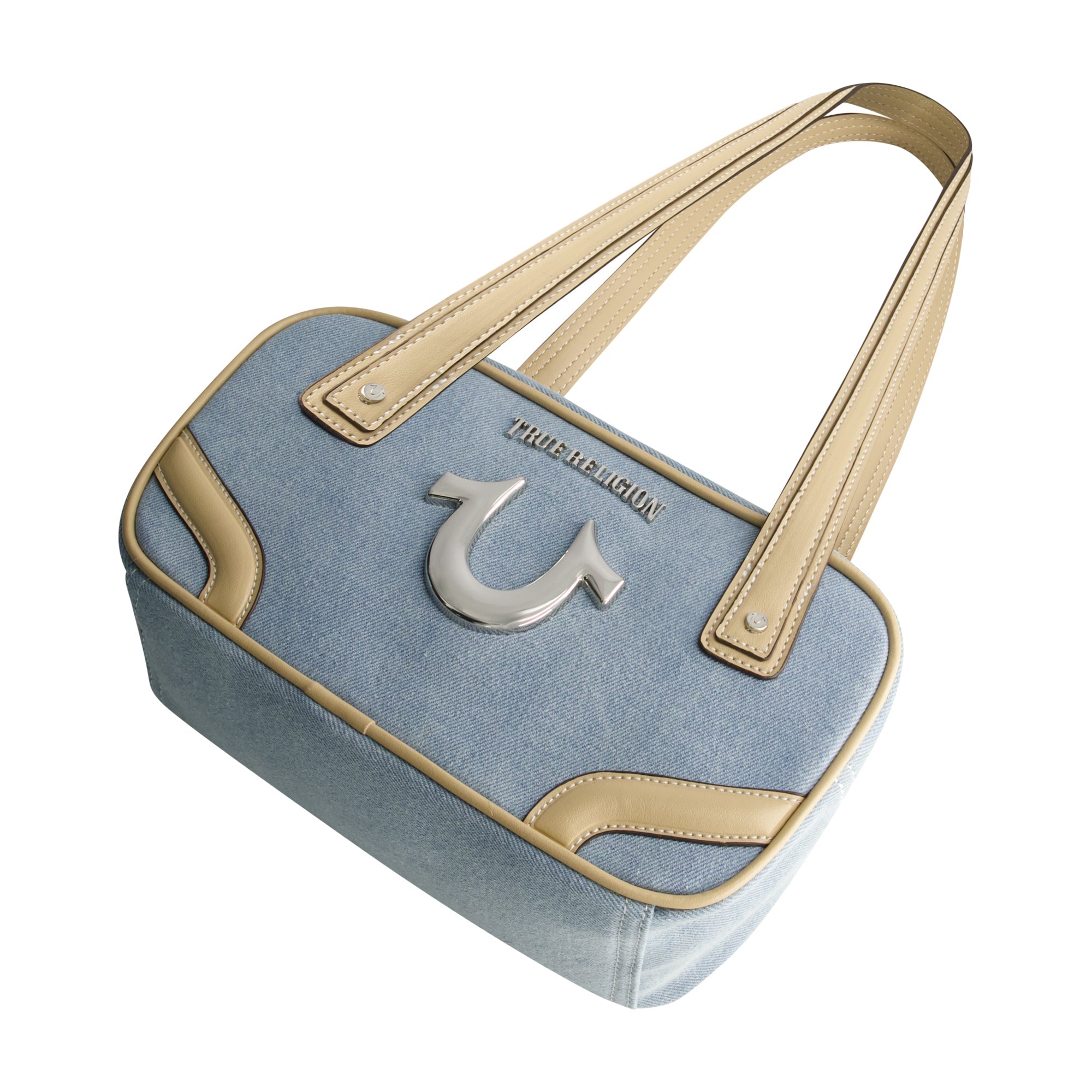 True Religion Small Denim Bowling Satchel