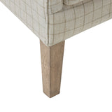 Upholstered Chair with Wing Back and Curved Arms
