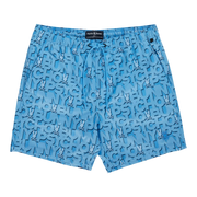 Psycho Bunny Damon All Over Print Men Swim Trunks Seafoam