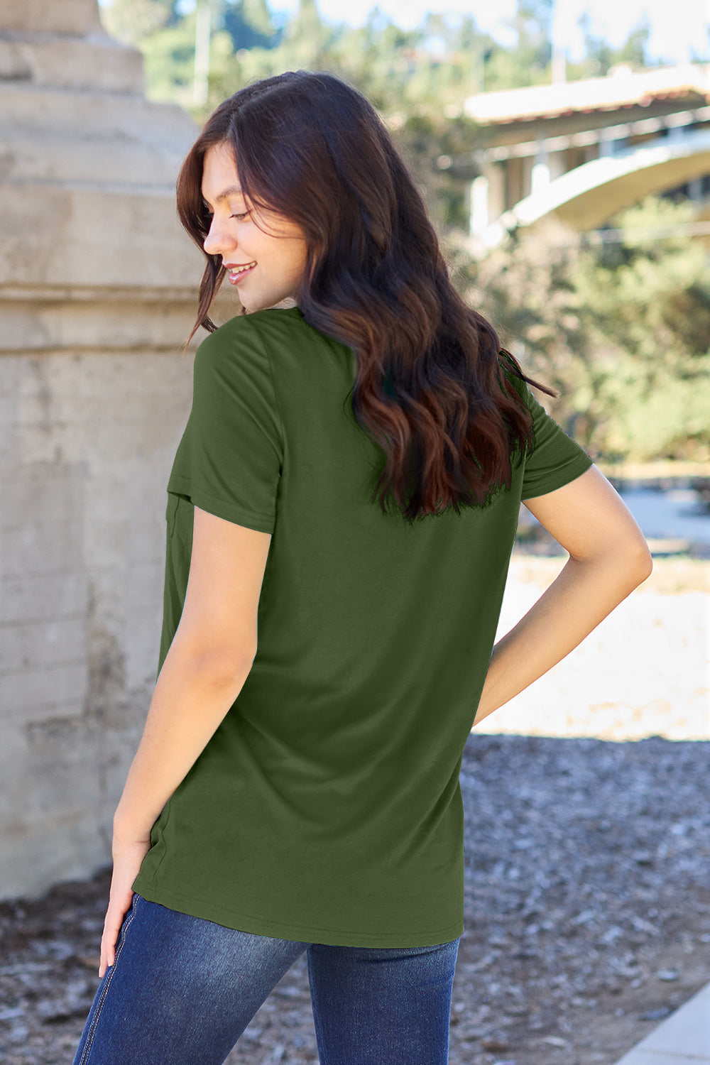 Basic Bae Full Size V-neck Short Sleeve T-shirt