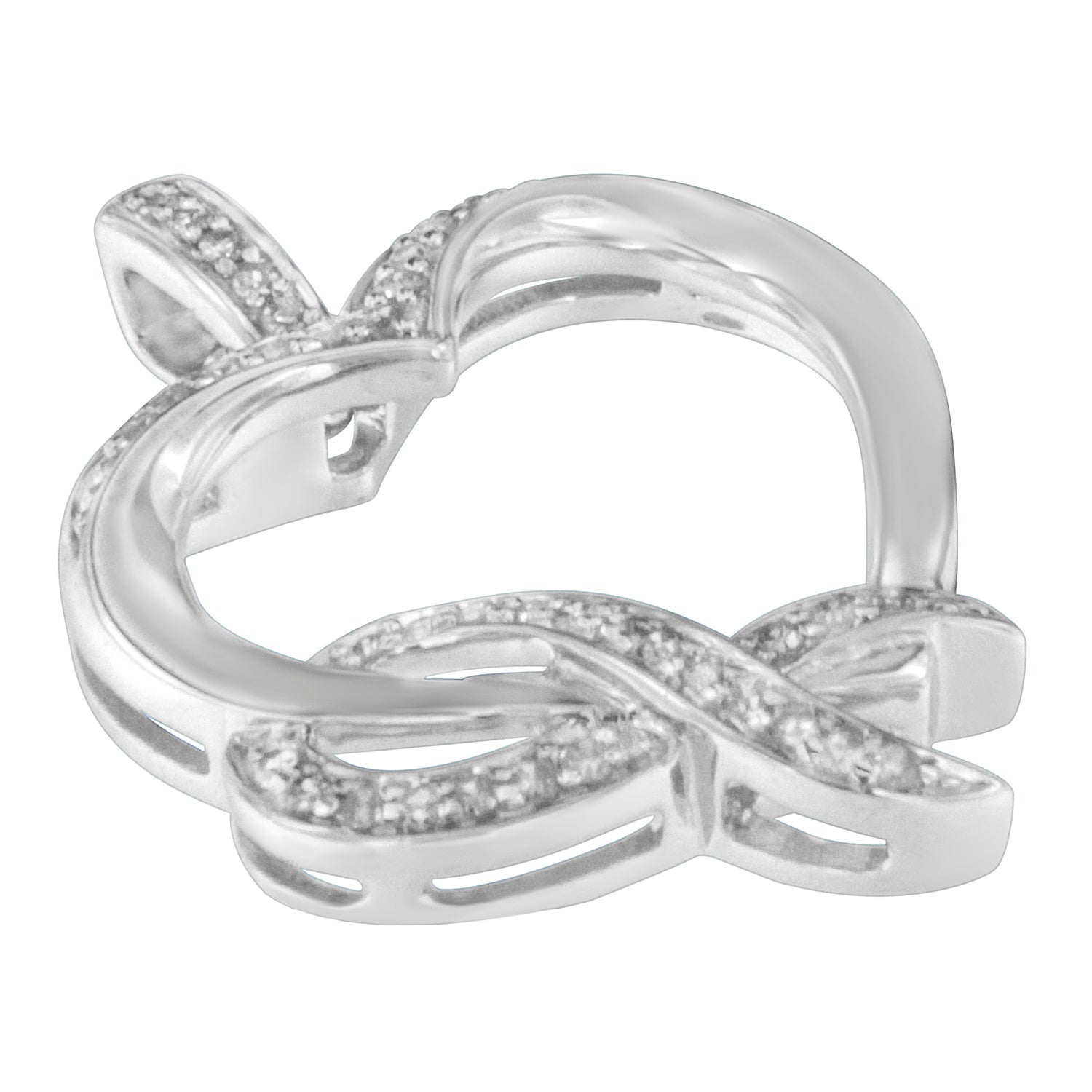 .925 Sterling Silver 1/6 Cttw Diamond Heart Pendant Necklace (h-i, I1-i2)