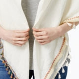 Steve Madden Women's Catalunya Tassel Wrap White Size Regular