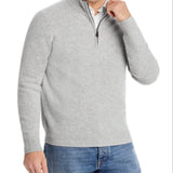 The Men's Store at Bloomingdale's Jacquard Quarter Zip Sweater Gray Size XXL
