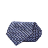 The Men's Store at Bloomingdale's Chainlink Grid Silk Classic Tie Navy Size 8