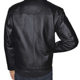 Nike Men's Retro Leather Jacket Black Size Medium