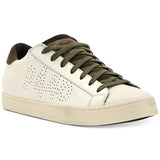 P448 Men's John Perforated Logo Low Top Sneaker Beige Size 44
